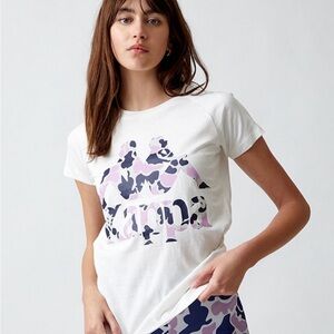 White kappa Graphic T-Shirt with Purple Design size small